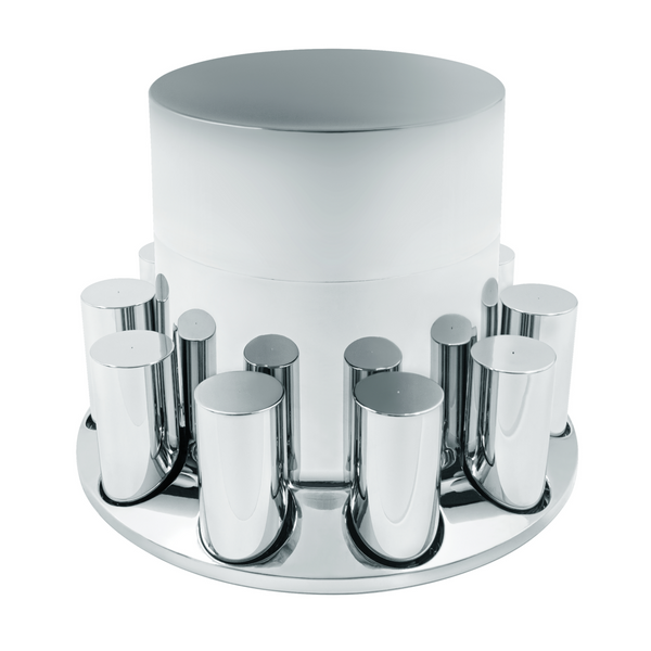 E COX HUMAN MADE 15200 V ラバーソール Chrome Plastic Extra Tall Flat Top Rear Axle Cover With 33mm Thread-On