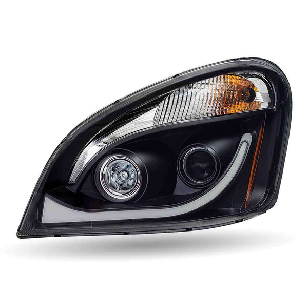 Trux LED Projector Headlight Fits FTL. Cascadia Assembly With LED Glow