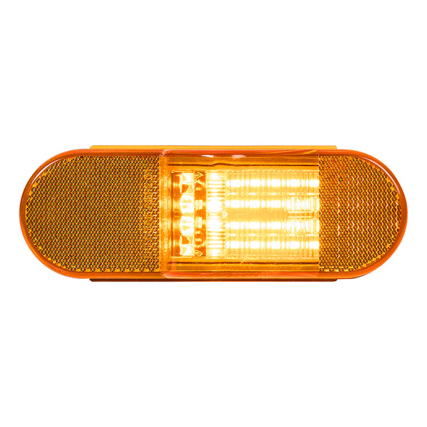 6” Oval Amber Size Turn With Reflector, Dry Fit Connector Maxxima