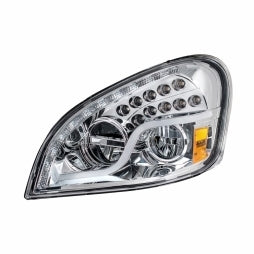 High Power LED Chrome Headlight w/ LED Daytime Running Light