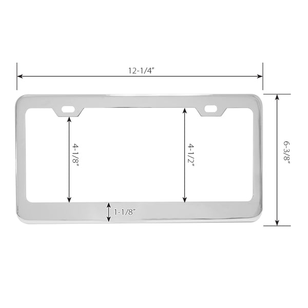 Mach-E 2-Hole Wide Bottom License Plate Frame; Black Powder-Coated - Foto 3