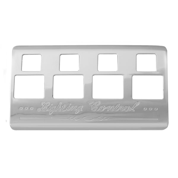 CHROME PLASTIC LIGHTING CONTROL PANEL WITH 4 SWITCH OPENINGS fits Kenw ...