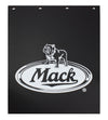 Mud Flap 24” X 30”,3/16'', Polypro, Black W/ White Logo fits Mack (LEFT)