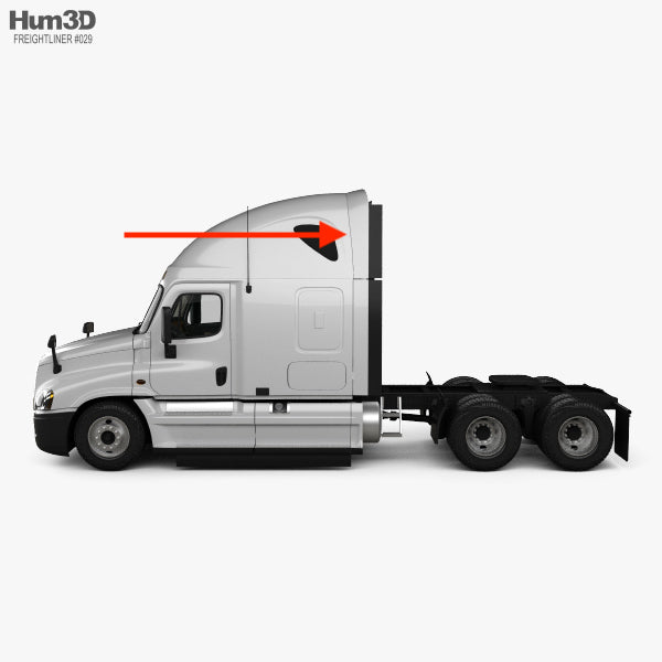 UPPER Cab Roof Extension Fairing (Driver Side) LH Fits Freightliner Ca