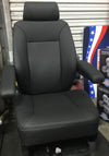 Seat Low Rider, With FAS, with 2 Arms, Headrest, Color black synthetic leather Knoedler