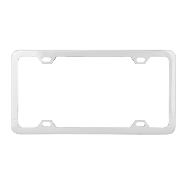 Plain 4 Holes License Plate Frames Chrome Plated