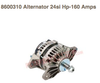 Alternator, 24Si, 160 Amps, 12V, J180-Hinge, Delco Remy (NO WARRANTY)