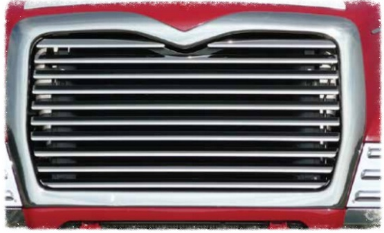 Grille fits Mack Granite CV1713 02-07 With 10 Louver Style Bars S.Stee