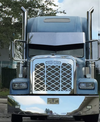 S.S Grille (Freightliner Classic & FLD) Diamond & Mesh W/ Logo