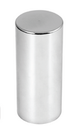 Chrome Plastic 33mm Flat Top Cylinder Lug Nut Cover 5" H Push-On
