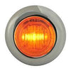 Led 3/4” Amber/Amber Led Grommet & Chrome Bezel Cover 3 Wires w/3” cable