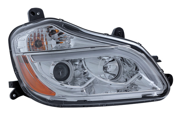 Chrome Headlight fits Kenworth T680 w/ Light Bar