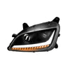 Projection Headlight with Black Reflector and Light Bar fits Peterbilt 579 & 587