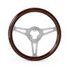16” Wood Steering Wheel - 3 Spoke W/ Slot Cut