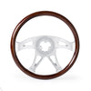 Wood Steering Wheel 18 “ 4 Spoke RED W/ Slot Cut,Metal Thick 5mm