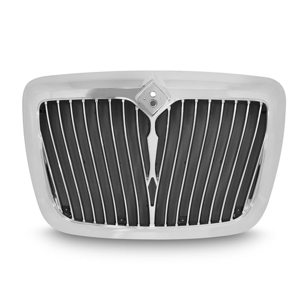 Grille Fits International Prostar 2008 & Up Redesigned Chrome Plastic
