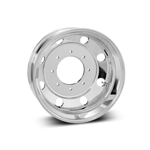 Aluminum Wheel / Rim - 19.5 X 6.75 - 8 Holes 26MM.- All position - Mirror  Polish Both Side