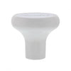 Deluxe Aluminum Screw-On Air Valve Knob With Stainless Trailer Plaque (Pearl White)