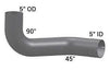 5" Aluminized Exhaust Right Elbow fits Kenworth T600 T800 W900