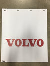 Mud Flap 24" X 28", 3/16", Polypro, White W/ Red Letter fits Volvo