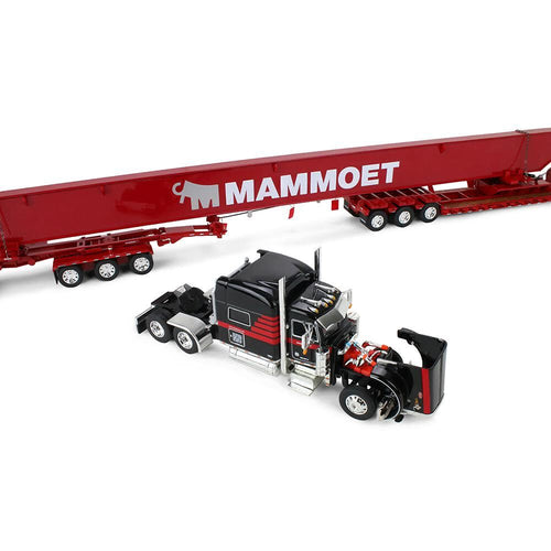 First Gear Mammoet New Beam Load! Peterbilt® Model 379 with 70” Mid-Roof Sleeper & Fontaine® MagnitudeTM Lowboy with Bunk & ERMC 6-Axle Hydra Steer with Bridge Beam Section Load