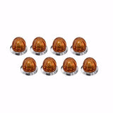 3/4" Mini Watermelon Hero LED Light - Amber Light / Amber Lens, 8 Pack