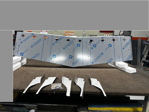 19" - 16 1/2" Visor Fits Freightliner Cascadia 2008-17 With 10 Light Hole Style Watermelon