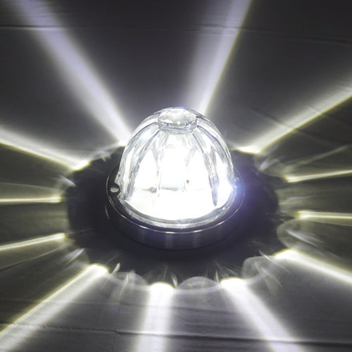 Legendary Extreme Large Glass Watermelon Cool White-Clear 3 Wire Dual Function W/ Aluminum Bezel LED Light - Each