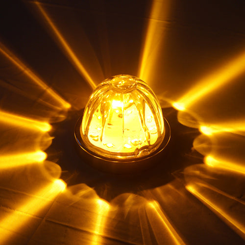 Legendary Extreme Large Glass Watermelon Amber - Amber 3 Wire Dual Function W/ Aluminum Bezel LED Light - Each