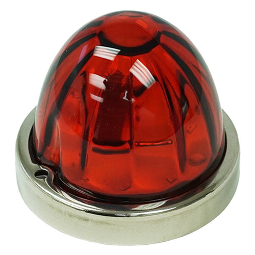 Legendary Extreme Large Glass Watermelon Red - Red 3 Wire Dual Function W/ Aluminum Bezel LED Light - Each