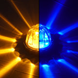 Legendary Extreme Large Glass Watermelon Amber To Blue - Clear 3 Wire Dual Function W/ Aluminum Bezel LED Light - Each