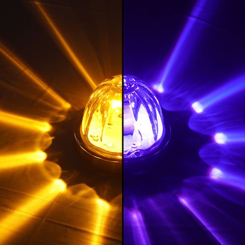 Legendary Extreme Large Glass Watermelon Amber To Purple - Clear 3 Wire Dual Function W/ Aluminum Bezel LED Light - Each