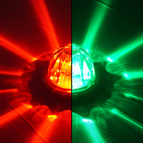 Legendary Extreme Large Glass Watermelon Red To Green - Clear 3 Wire Dual Function W/ Aluminum Bezel LED Light - Each
