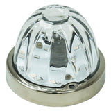 Legendary Extreme Large Glass Watermelon Red To Cool White - Clear 3 Wire Dual Function W/ Aluminum Bezel LED Light - Each