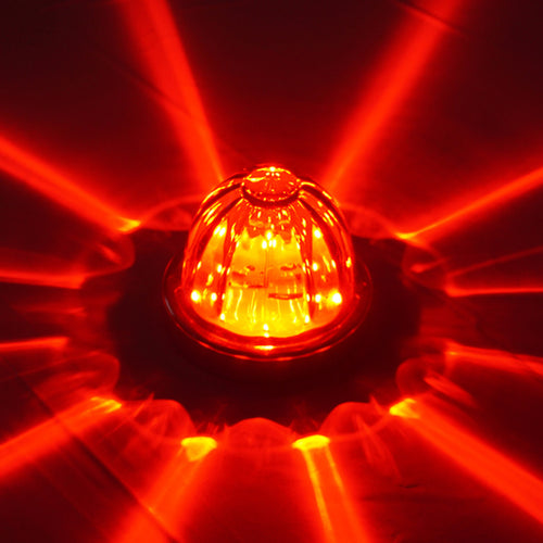 Legendary Extreme Large Glass Watermelon Red - Clear 3 Wire Dual Function W/ Aluminum Bezel LED Light - Each