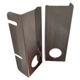 ( PAIR) Stainless Front Kenworth 15" Air Cleaner Round Radius Style Bracket w/ (1) Watermelon Light Hole