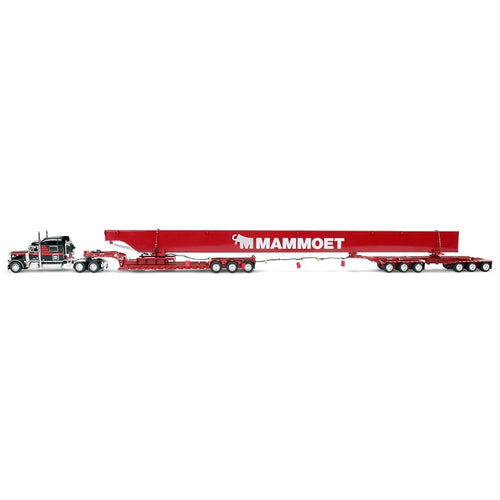 First Gear Mammoet New Beam Load! Peterbilt® Model 379 with 70” Mid-Roof Sleeper & Fontaine® MagnitudeTM Lowboy with Bunk & ERMC 6-Axle Hydra Steer with Bridge Beam Section Load