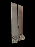 No Bulb ( PAIR )Stainless Front Peterbilt 379/389 - Straight Style Bracket for 15" Air Cleaner Bracket - (1) Watermelon Light Hole at Bottom