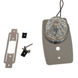 (No Bulb) Stainless Kenworth T680/T880/W900 & Peterbilt 579/589 Headliner Dome Light W/ (1) Watermelon Light Hole (1) Toggle Switch Hole