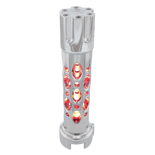 LED "Austin" Gun Cylinder Gearshift Knob w/ Adapter for 13 / 15 / 18 Speed