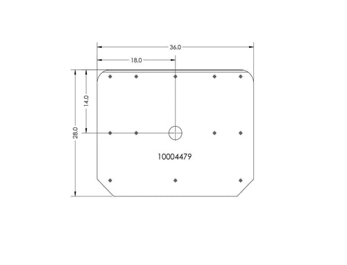 Minimizer 36" X 28" X 1/4"  Minimizer Trailer Slick Plate
