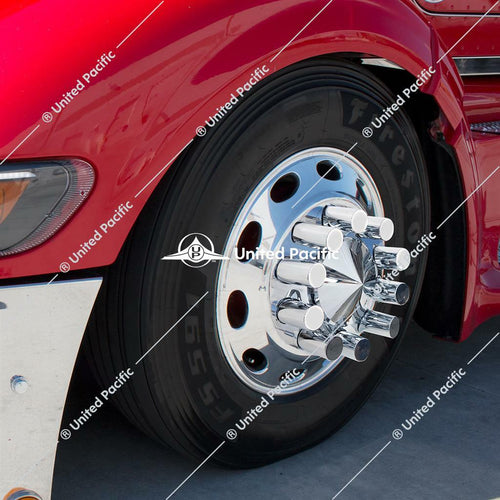 33mm X 4-1/4" Chrome Plastic Tall Cylinder Nut Cover - Thread-On