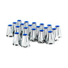 33mm X 2-3/4" Chrome Plastic Nut Covers W/ Flange - Push-On -Blue Reflector (Color Box of 20