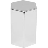 Hex Chrome Plastic Lug Nut Cover Screw-On 3" Most trucks with 33mm lug nuts