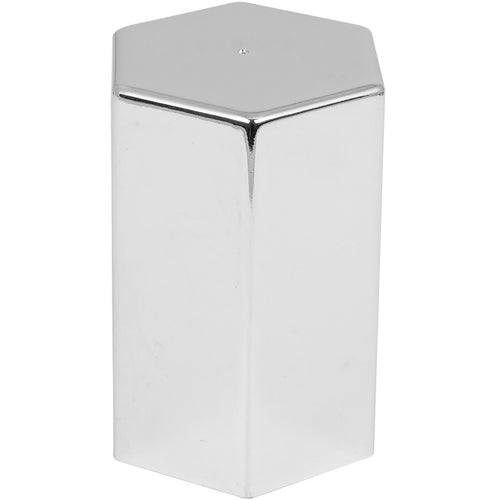 Hex Chrome Plastic Lug Nut Cover Screw-On 3" Most trucks with 33mm lug nuts