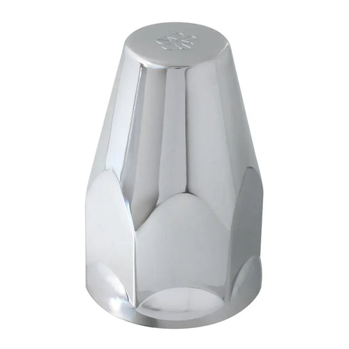 Chrome Plastic ABS Front Axle Covers with Removable Cone Hub Cap, Flat Nut Cover- Screw In