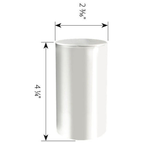 Grand General 4-1/4" H Tall Cylinder Chrome Plastic 33mm Push-On Lug Nut Cover