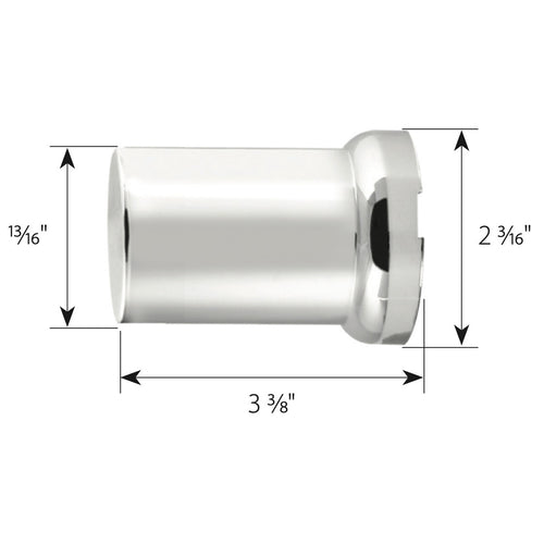 Grand General Tube Chrome Plastic Lug Nut Cover w/ Flange Push In 33mm