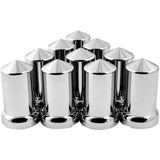 Push-on 3-18/" Pointed Tube Lug Nut Cover Box 10 Pack