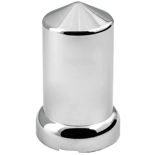3-1/8" Pointed Chrome Plastic Nut Cover W/Flange, 33M/M ,Each Push-on